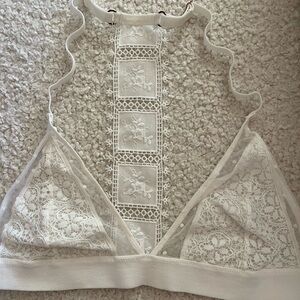 White-colored Lace bralette